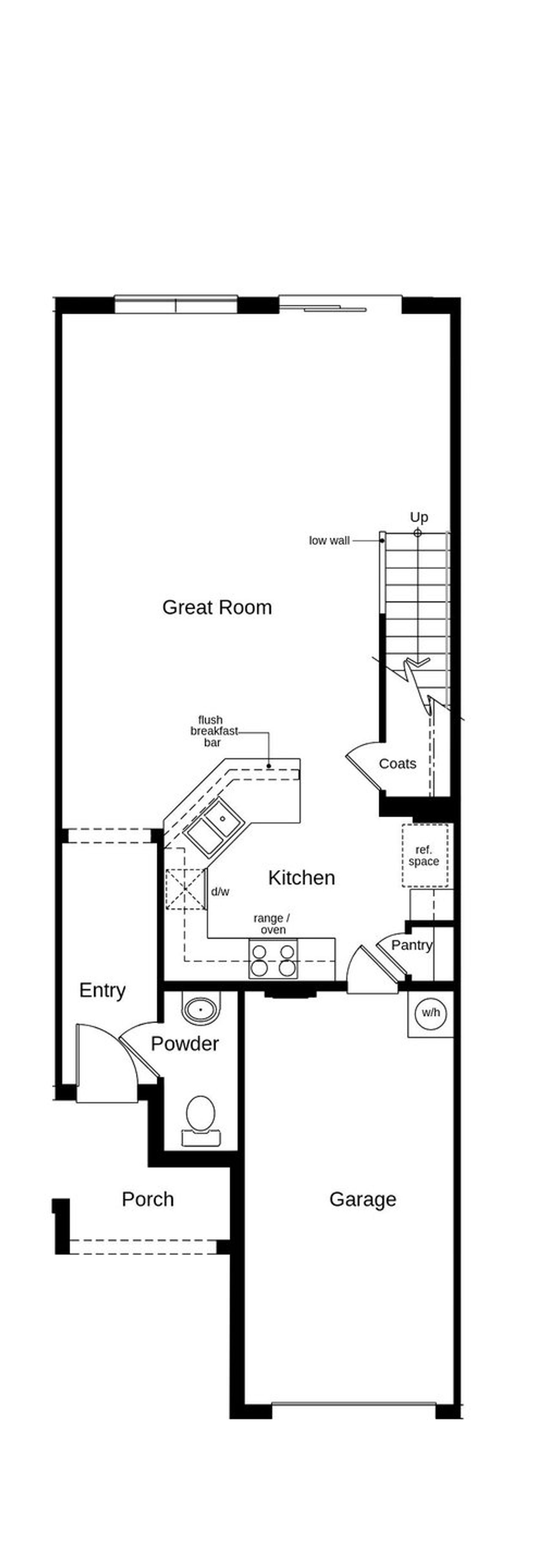 2D floor plan layout of this home in Reserve at Forest Lake Townhomes, Lake Wales, FL (Image 2).