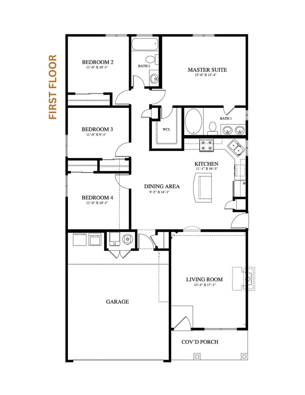 2D floor plan layout for the Morgan 34NMSSC by Saratoga Homes in Crossland, El Paso, TX (Image 2).