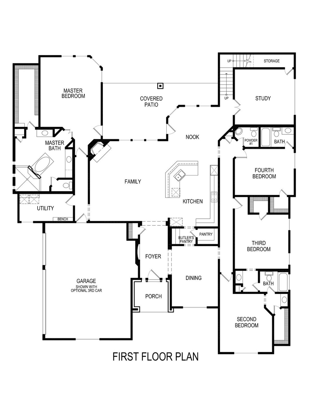 2D floor plan layout of this home in Broadmoor Estates, Ovilla, TX (Image 2).