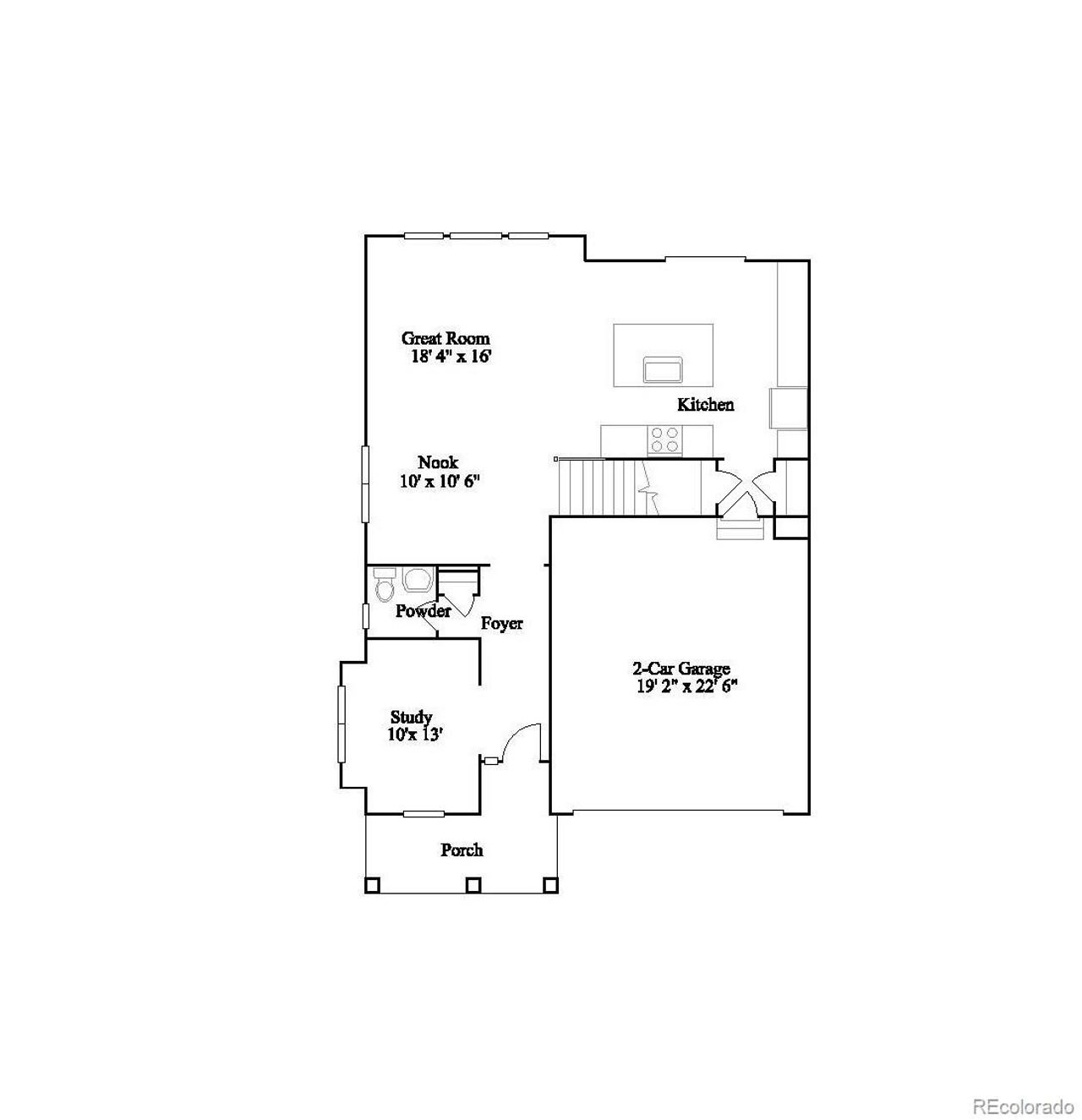 2D floor plan layout of this home in Ken-Caryl Ranch: The Pioneer Collection, Littleton, CO (Image 2). 2D floor plan layout of this home in Ken-Caryl Ranch: The Pioneer Collection, Littleton, CO (Image 2).