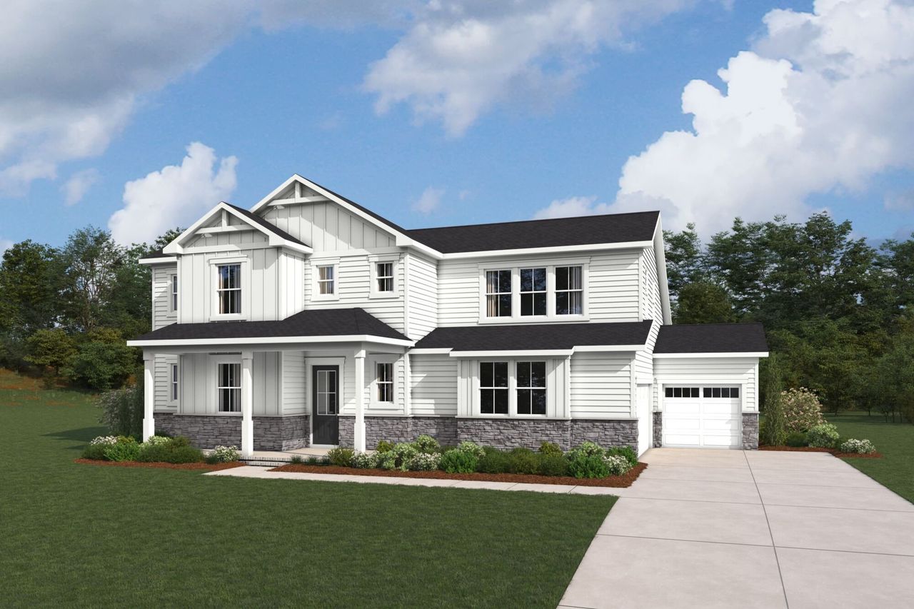 Representative exterior photo of a completed home built from the Eldorado by Mattamy Homes in Blair Place, Monroe, NC (Image 2). Representative exterior photo of a completed home built from the Eldorado by Mattamy Homes in Blair Place, Monroe, NC (Image 2).