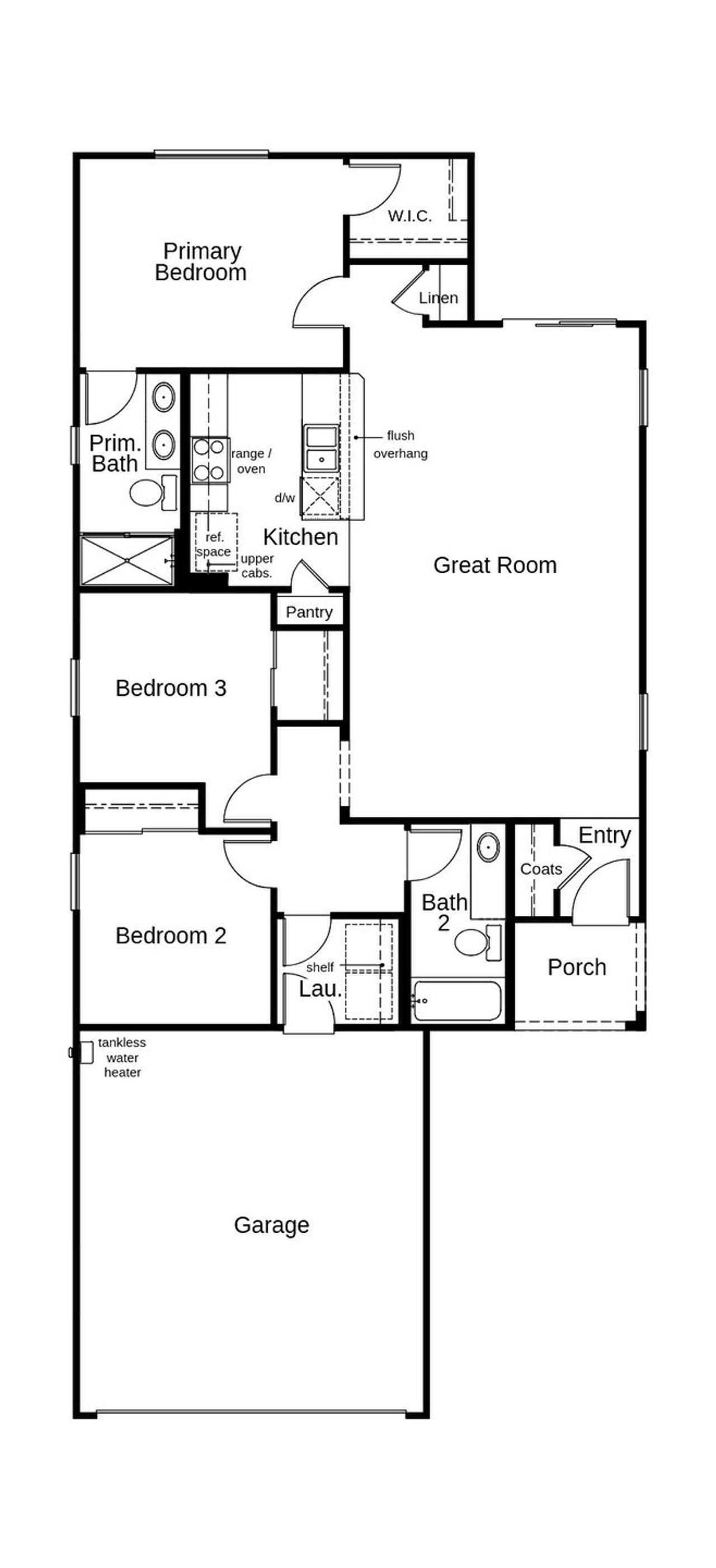 2D floor plan layout of this home in Cielo Reserve, Tucson, AZ (Image 2).