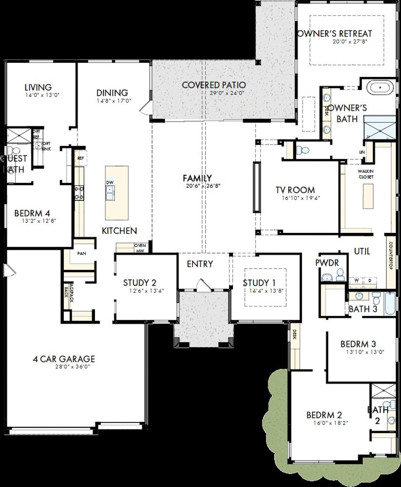 2D floor plan layout of this home in Tierra at Legado West, Queen Creek, AZ (Image 2). 2D floor plan layout of this home in Tierra at Legado West, Queen Creek, AZ (Image 2).