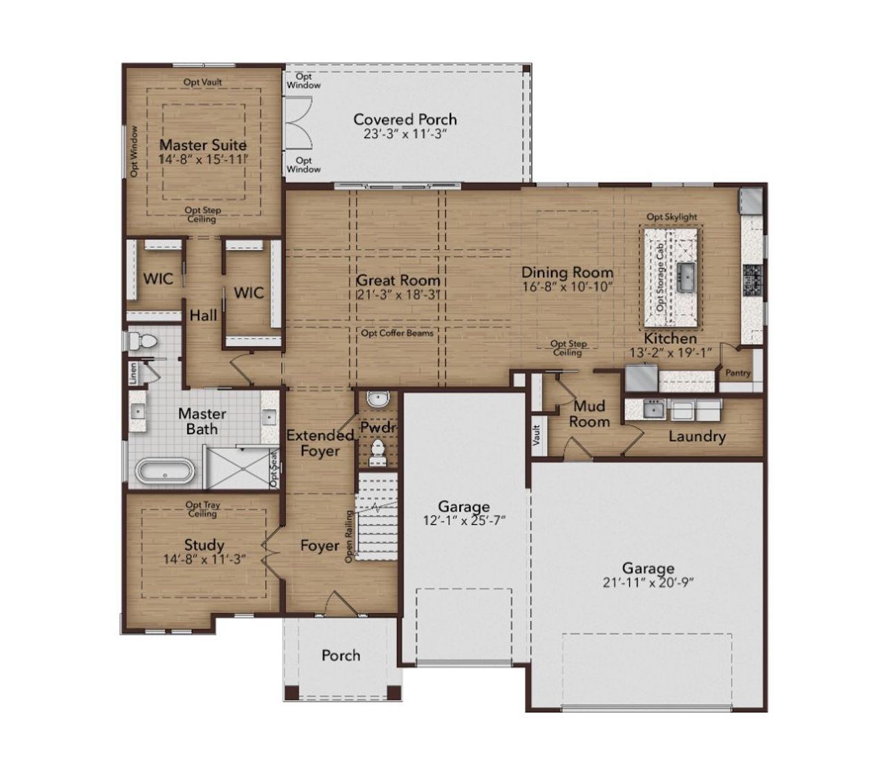 2D floor plan layout for the Carlisle by GW Homes in Laureate Village, Newberry, FL (Image 2). 2D floor plan layout for the Carlisle by GW Homes in Laureate Village, Newberry, FL (Image 2).
