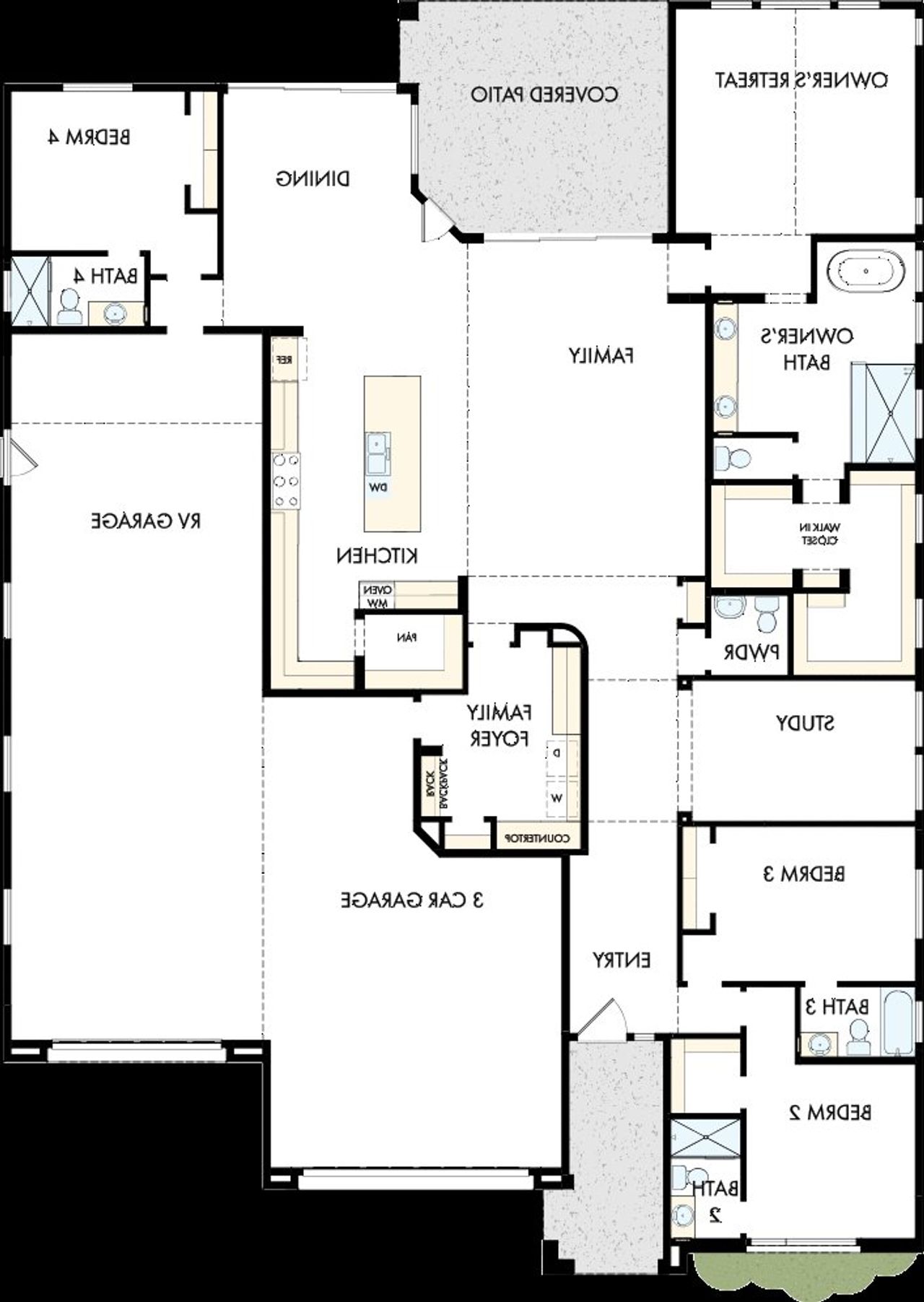 2D floor plan layout of this home in Alta at Verrado Regent Hills, Buckeye, AZ (Image 2).