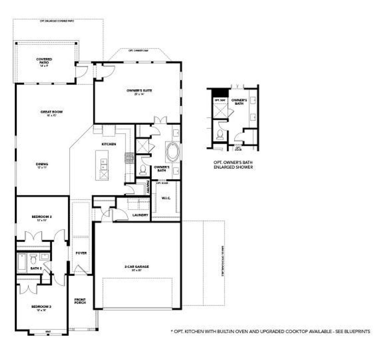 2D floor plan layout of this home in Spring Creek, Taylor, TX (Image 2).