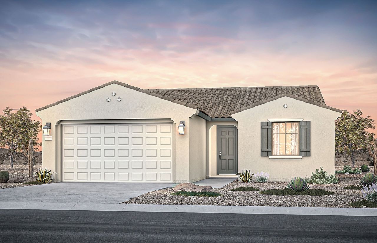 Representative exterior photo of a completed home built from the Potenza by Pulte Homes in Alamar, Avondale, AZ (Image 2).