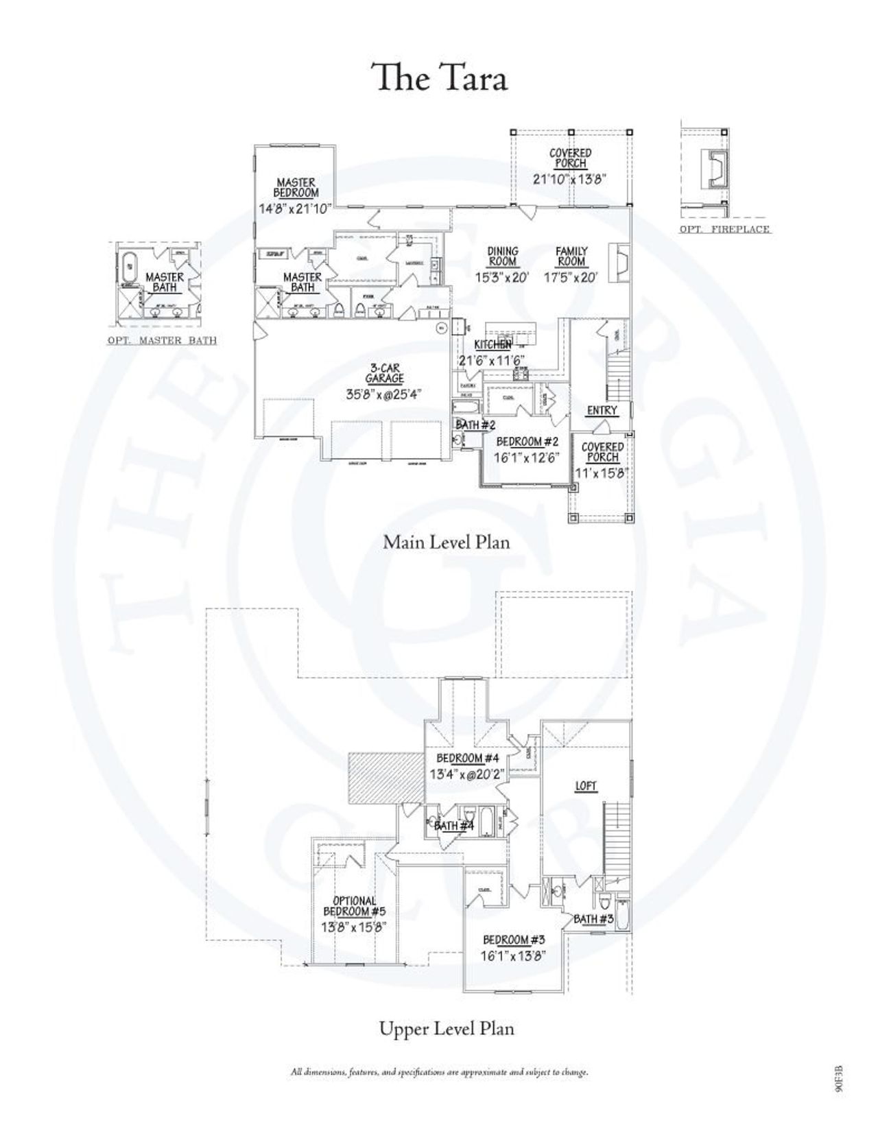 2D floor plan layout for the The Tara by DFW Ventures, LLC in The Georgia Club, Statham, GA (Image 2). 2D floor plan layout for the The Tara by DFW Ventures, LLC in The Georgia Club, Statham, GA (Image 2).