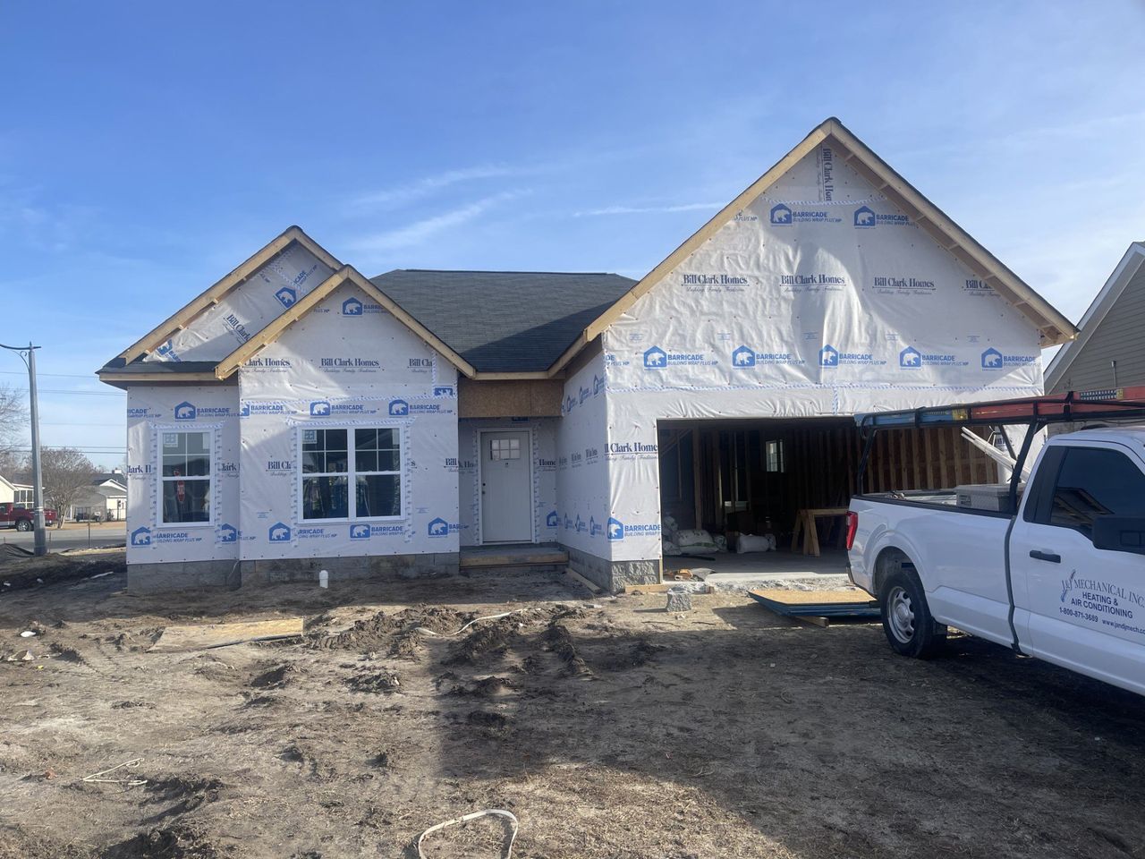 In-progress construction of a new home in Davenport Farms, Winterville, NC (Image 2). In-progress construction of a new home in Davenport Farms, Winterville, NC (Image 2).