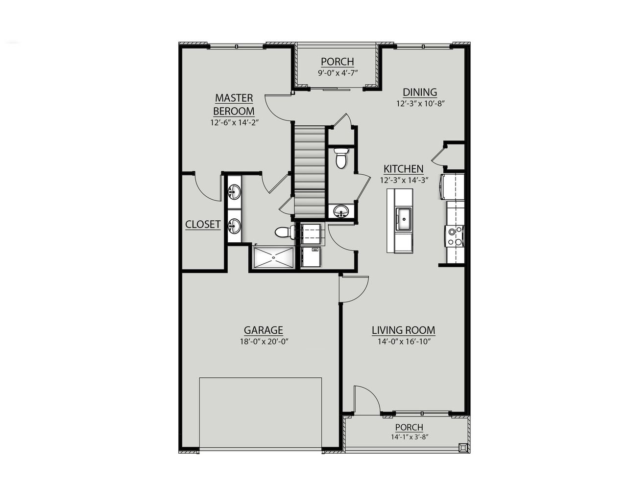 2D floor plan layout for the Nash by DSLD Homes in Saddlebrook, Murfreesboro, TN (Image 2).
