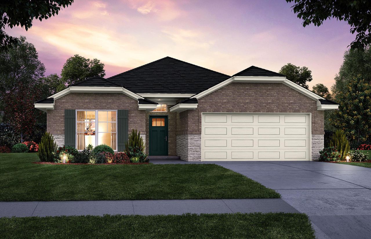 Representative exterior photo of a completed home built from the Taylor by Home Creations in Grand Oaks Reserve, Cleveland, TX (Image 2).