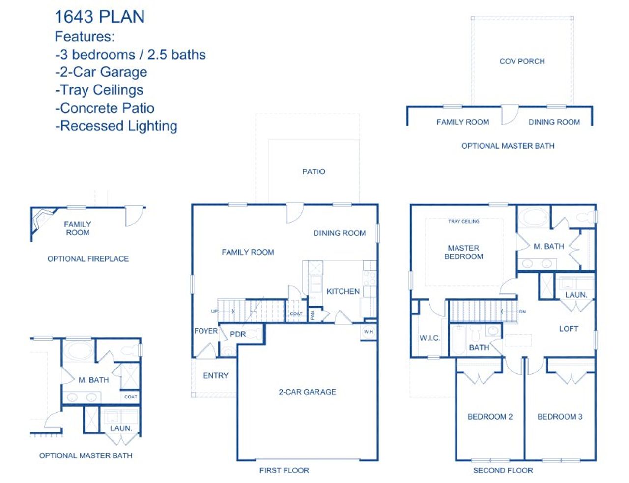 2D floor plan layout of this home in Canterbury Villas, Carrollton, GA (Image 2).