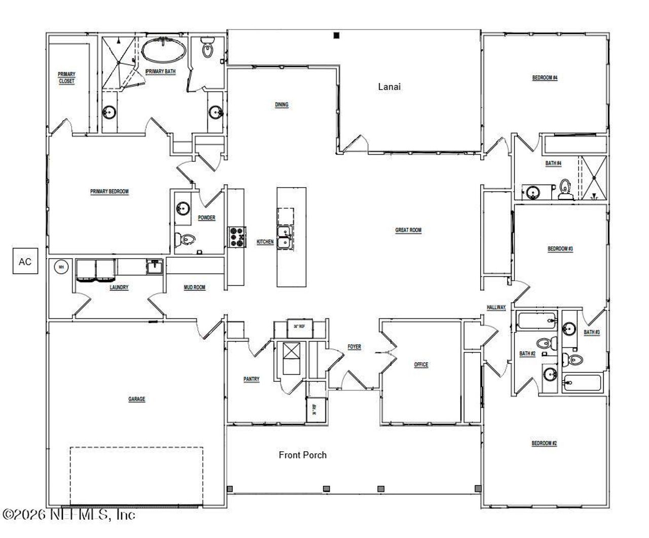 2D floor plan layout of this home in , Starke, FL (Image 2). 2D floor plan layout of this home in , Starke, FL (Image 2).