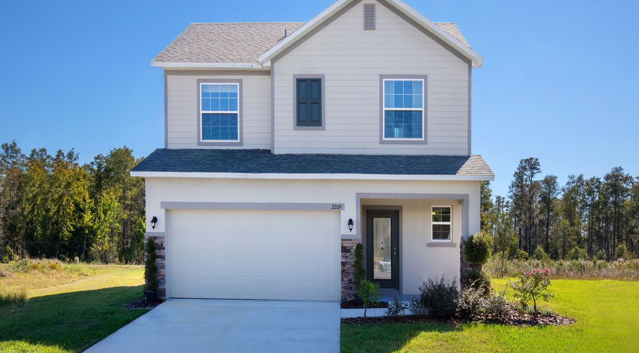 Representative exterior photo of a completed home built from the Laurel by Maronda Homes in Lake Deer Estates, Haines City, FL (Image 2).