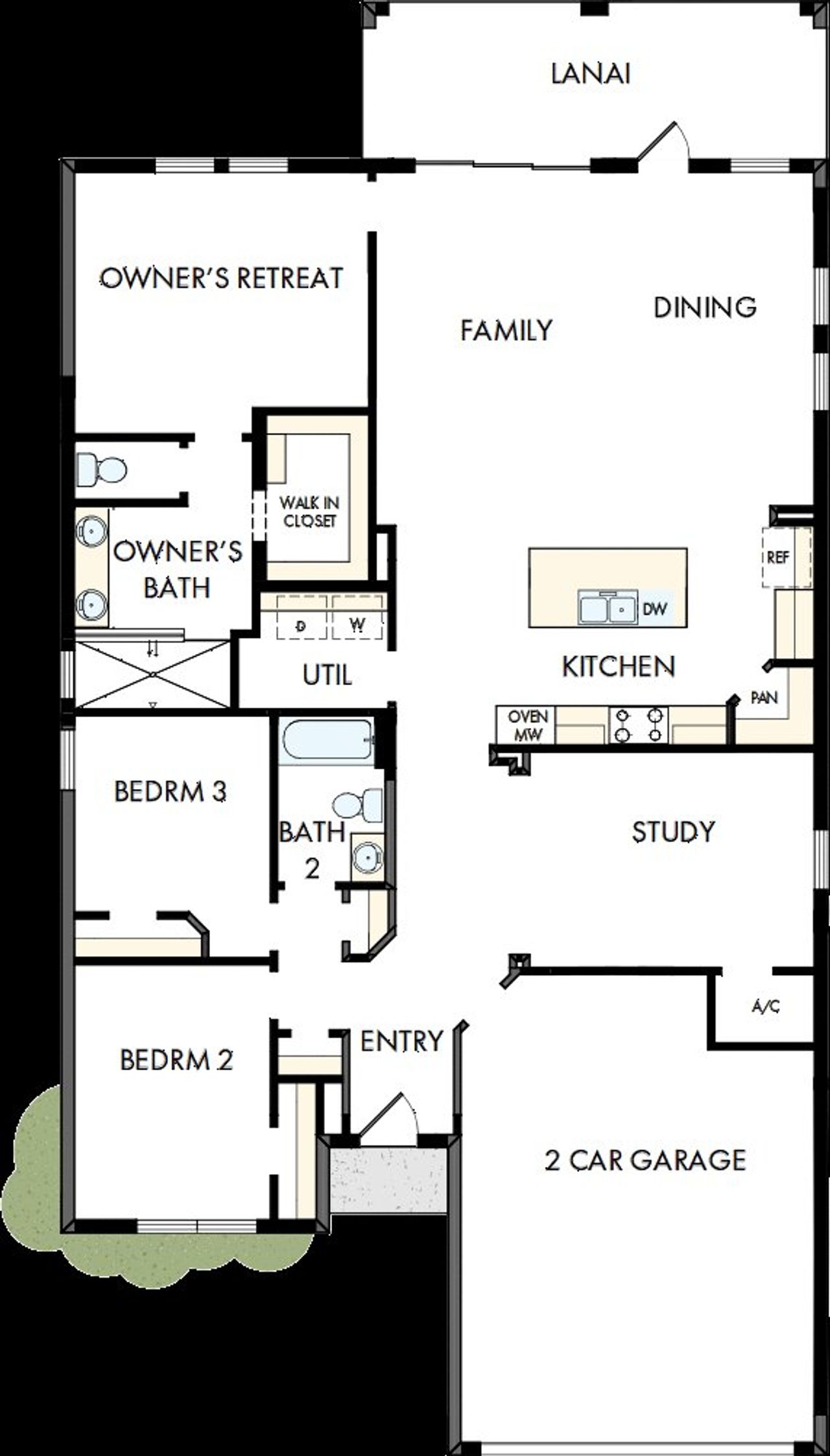2D floor plan layout of this home in Lakeside at Satilla, St. Cloud, FL (Image 2). 2D floor plan layout of this home in Lakeside at Satilla, St. Cloud, FL (Image 2).