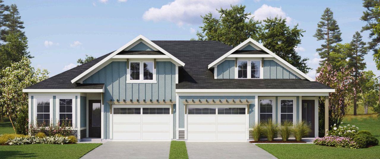 Representative exterior photo of a completed home built from the Lucas by Fischer Homes in The Villas at Longleaf Park, Santa Rosa Beach, FL (Image 2).