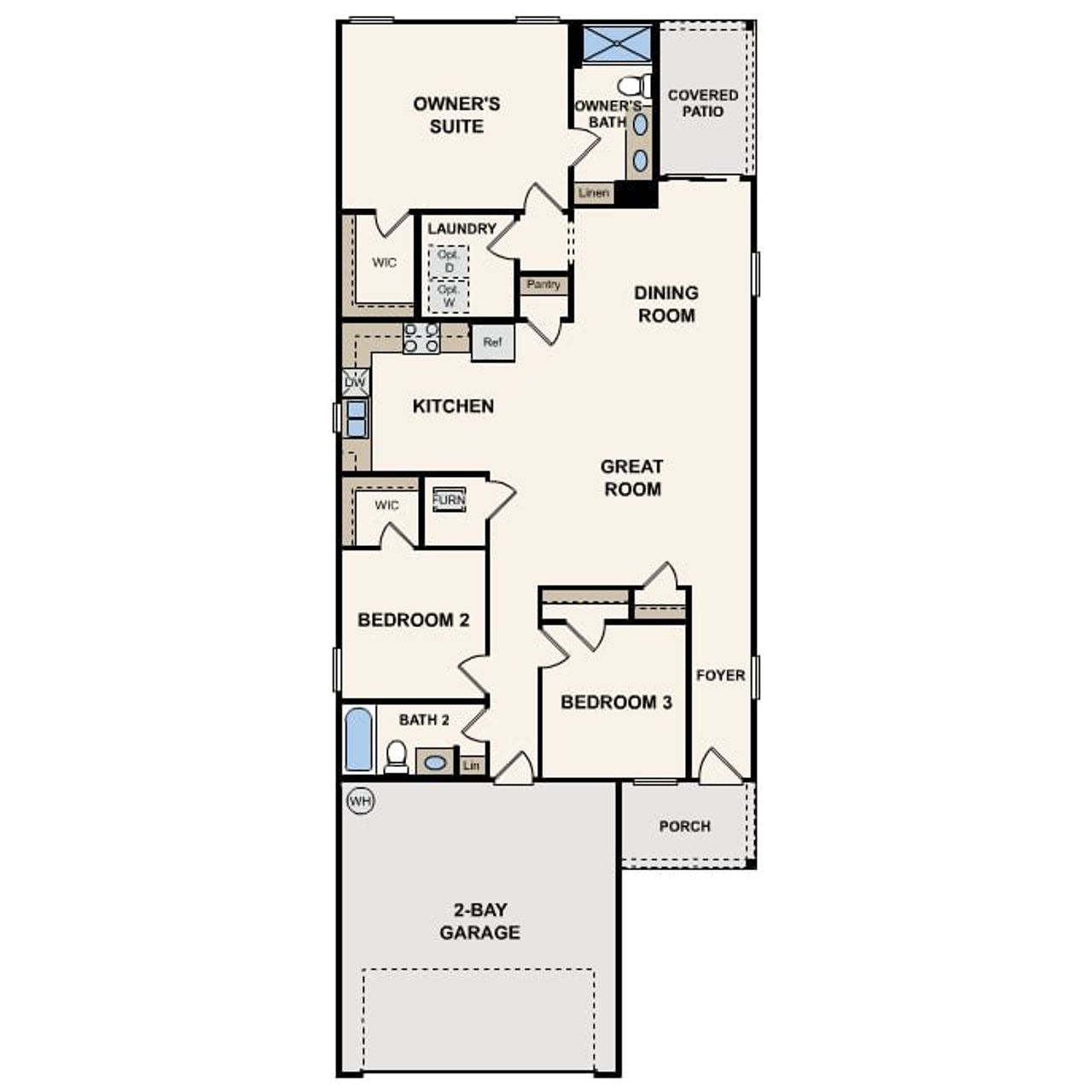 2D floor plan layout of this home in Kings Landing, Jacksonville, FL (Image 2). 2D floor plan layout of this home in Kings Landing, Jacksonville, FL (Image 2).