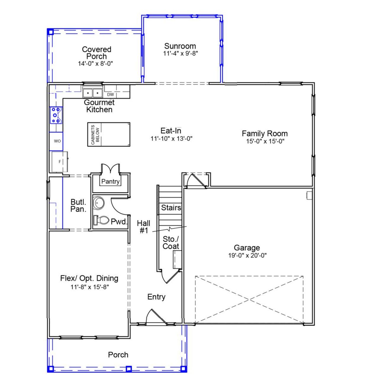 2D floor plan layout of this home in Rogers Spring, Graham, NC (Image 2).