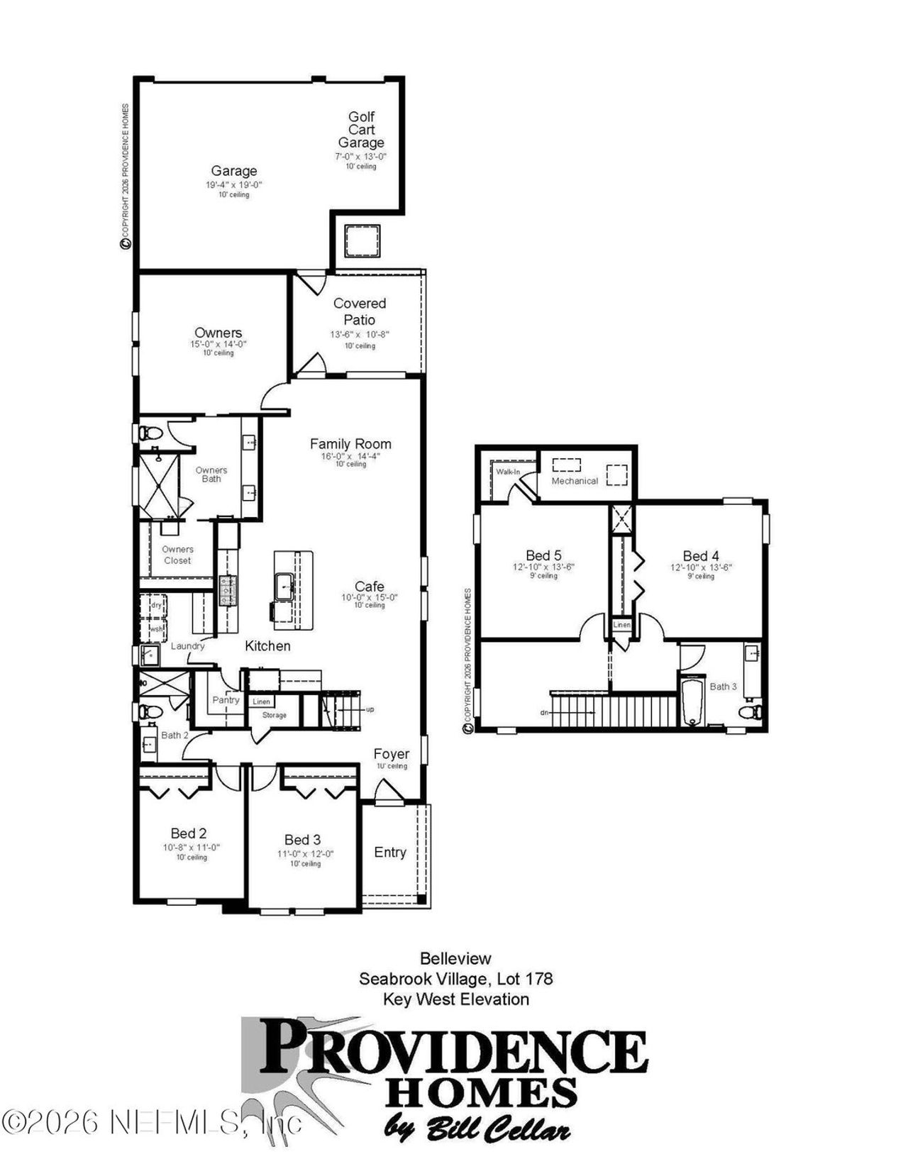 2D floor plan layout of this home in , Ponte Vedra, FL (Image 2).