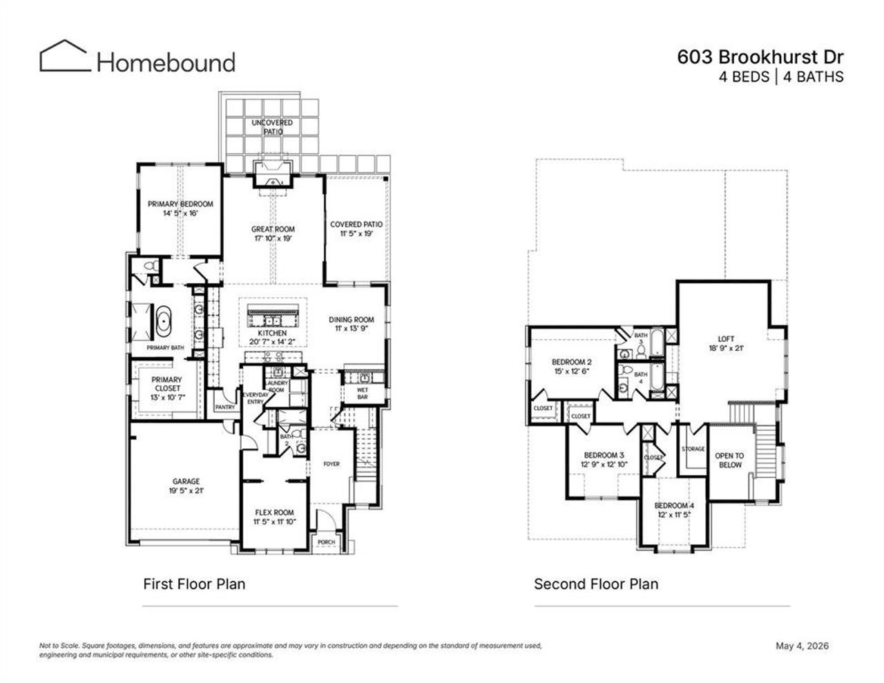 2D floor plan layout of this home in , Dallas, TX (Image 2).