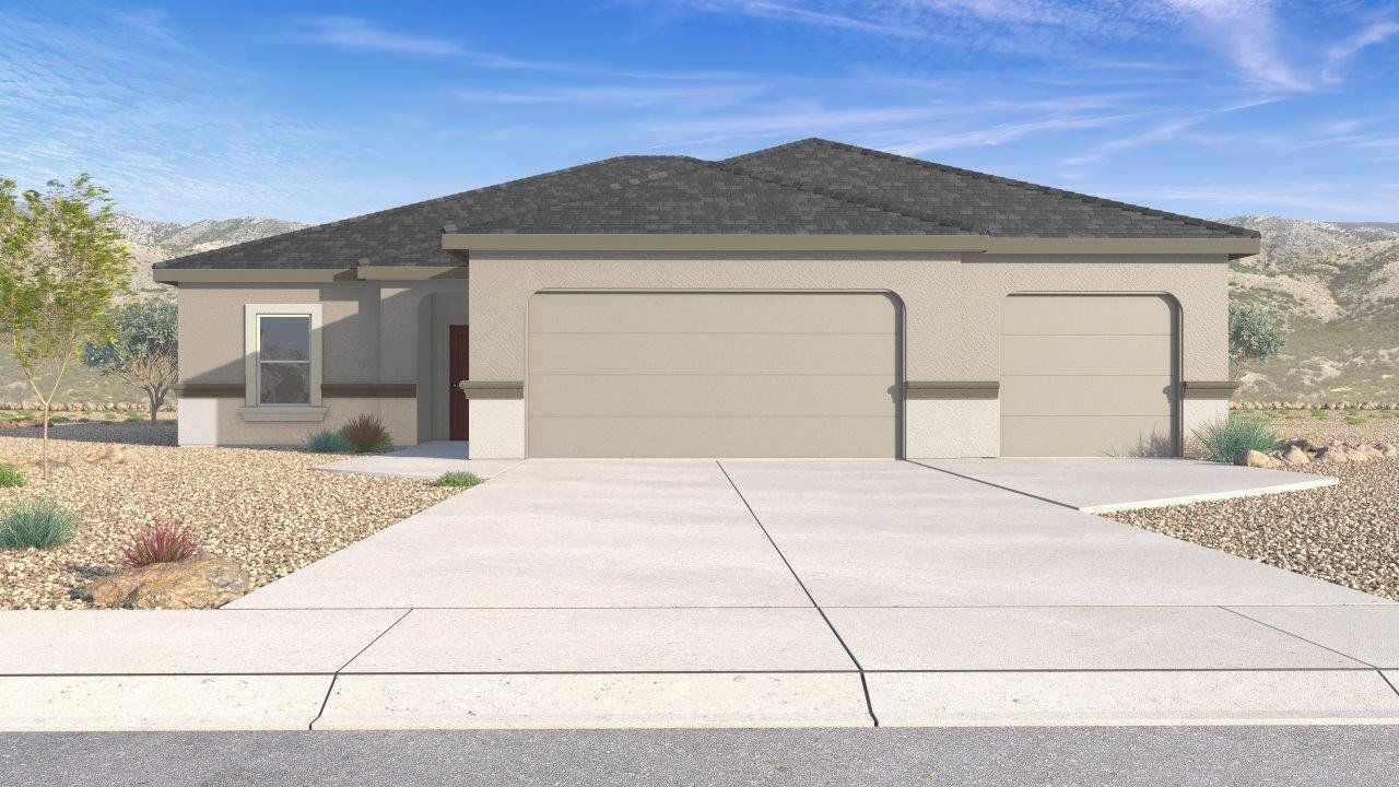 Representative exterior photo of a completed home built from the Madera - Plan H50T1 by D.R. Horton in Sahuarita Acres, Sahuarita, AZ (Image 2).