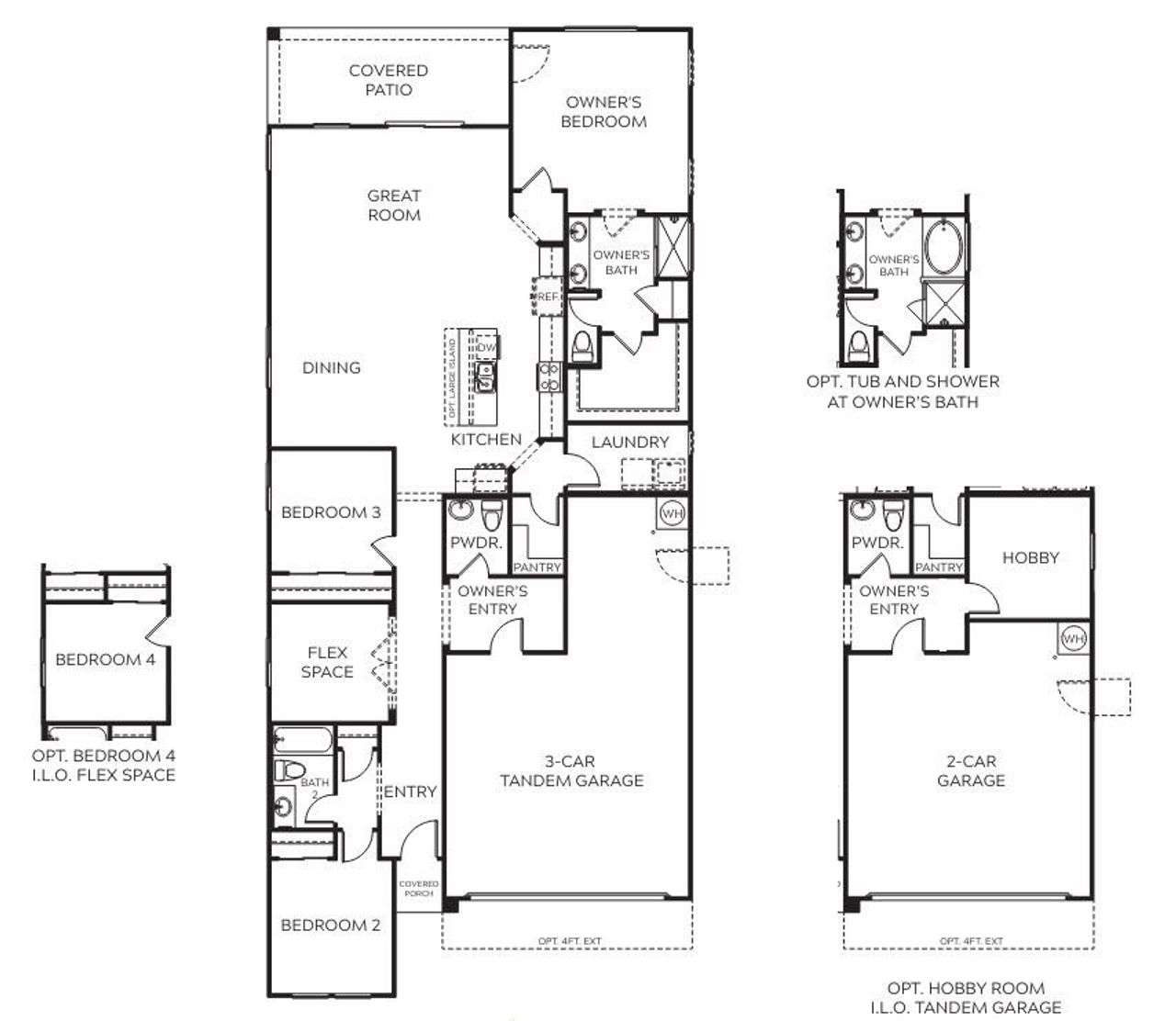 2D floor plan layout for the Rincon by Courtland Communities in Maple at North Copper Canyon, Surprise, AZ (Image 2). 2D floor plan layout for the Rincon by Courtland Communities in Maple at North Copper Canyon, Surprise, AZ (Image 2).