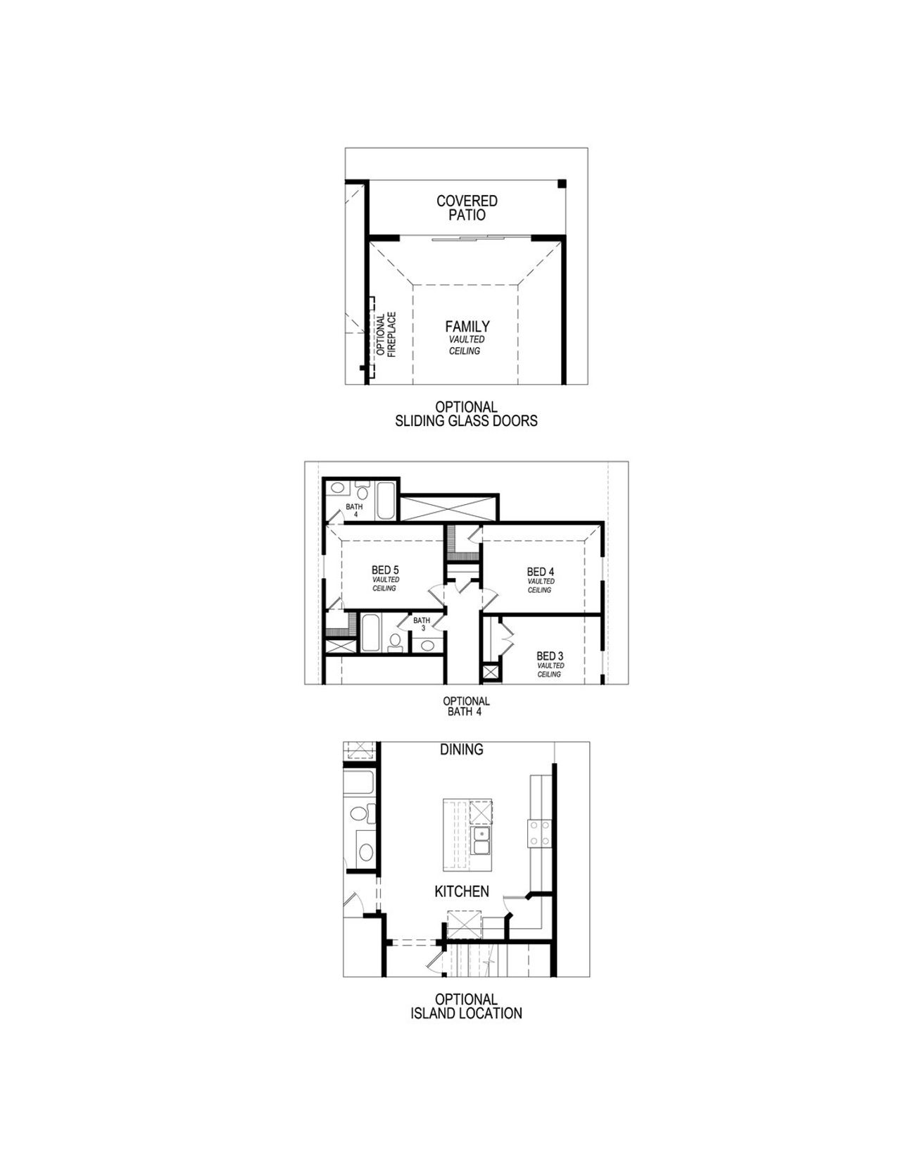 2D floor plan layout of this home in The Bluffs, Celina, TX (Image 2).