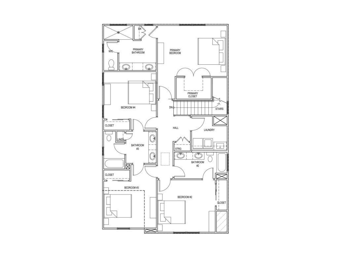 2D floor plan layout of this home in The Preserve at Killian Hill, Lilburn, GA (Image 2).