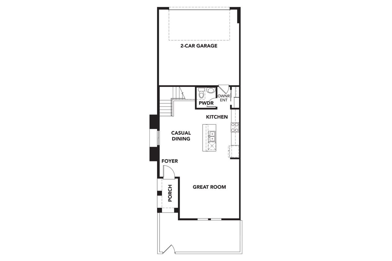 2D floor plan layout for the The Delaney by DRB Homes in Surprise City Center, Surprise, AZ (Image 2).