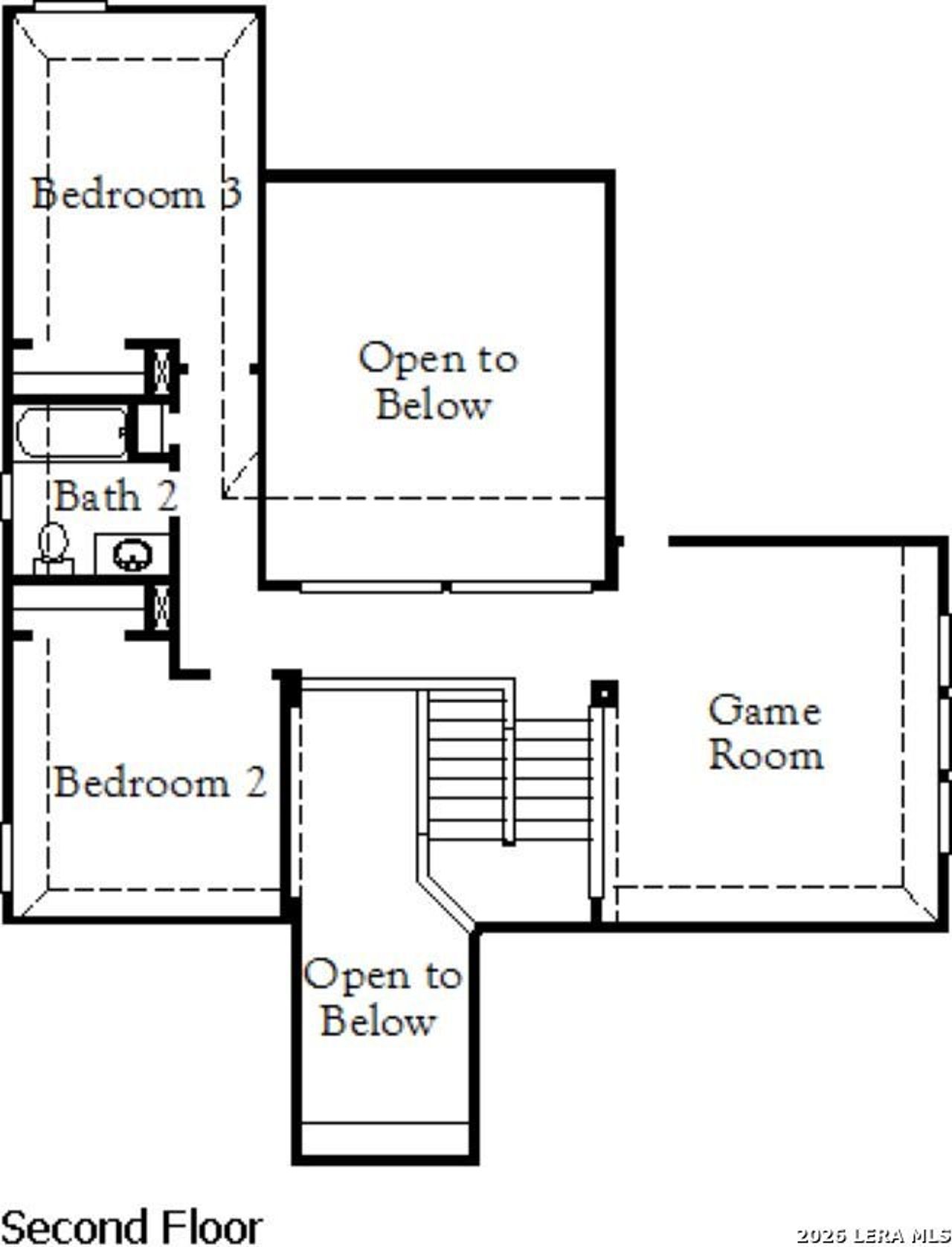 2D floor plan layout of this home in Rhine Valley, Schertz, TX (Image 2).
