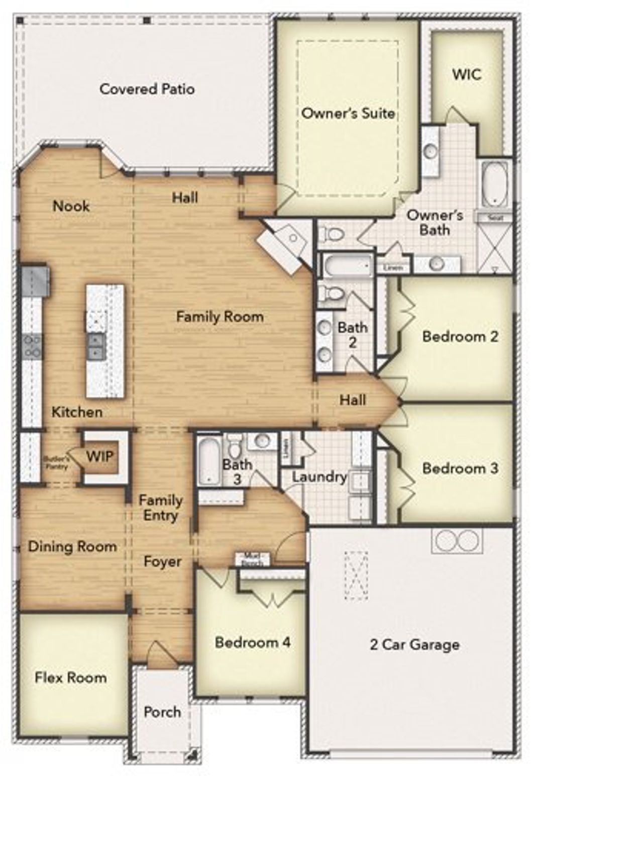 2D floor plan layout of this home in Covenant Springs, Springtown, TX (Image 2). 2D floor plan layout of this home in Covenant Springs, Springtown, TX (Image 2).