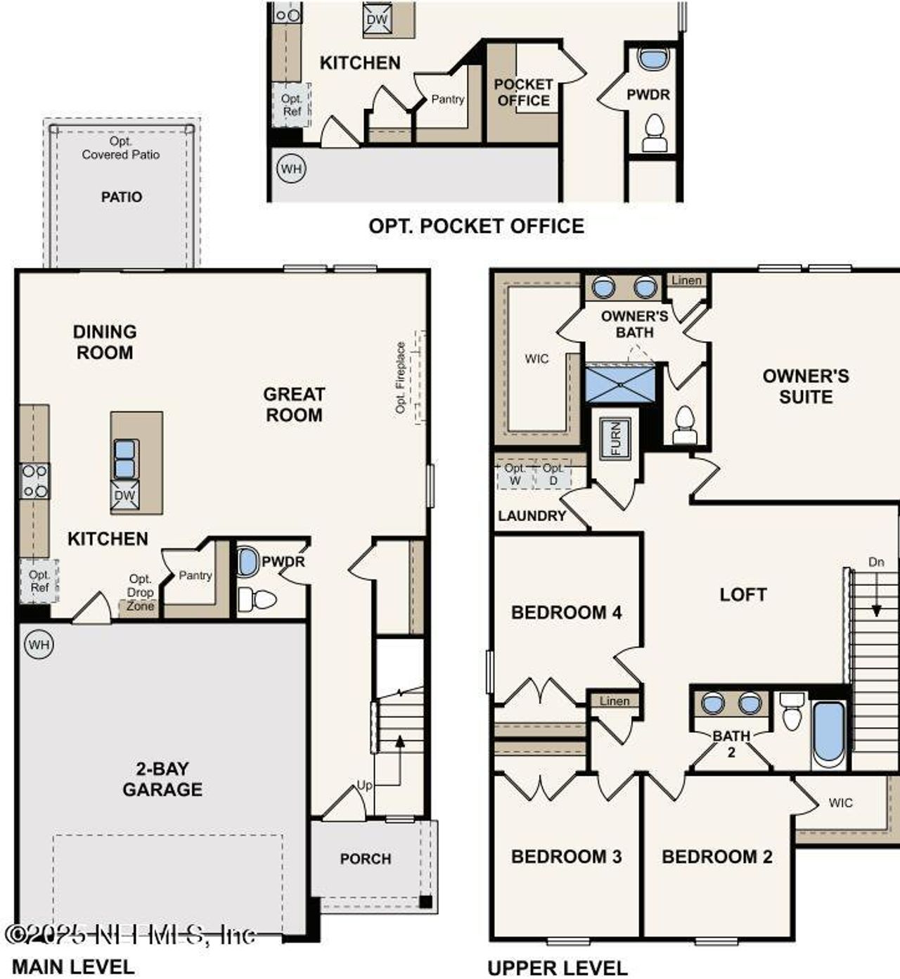 2D floor plan layout of this home in Palm Series at The Landings at Pecan Park, Jacksonville, FL (Image 2). 2D floor plan layout of this home in Palm Series at The Landings at Pecan Park, Jacksonville, FL (Image 2).
