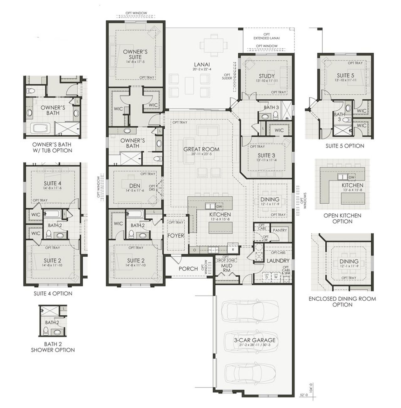 2D floor plan layout for the Portside by Homes by Towne in Shellstone at Waterside, Sarasota, FL (Image 2).
