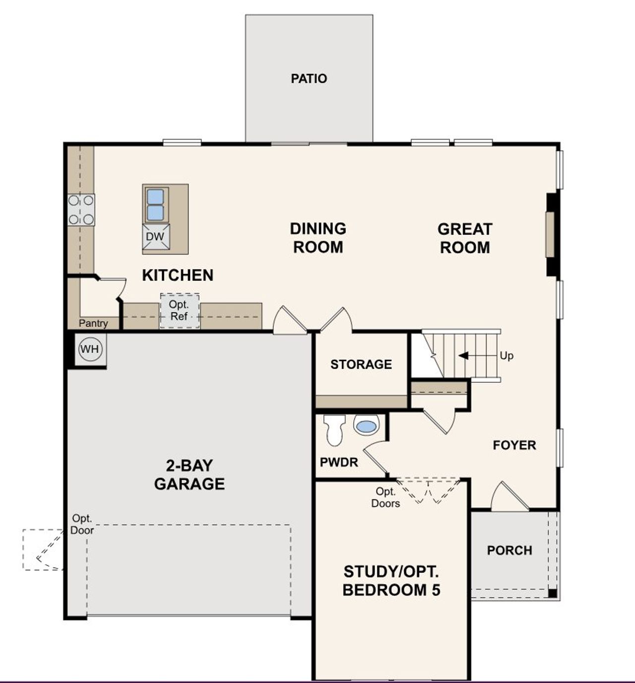 2D floor plan layout of this home in Belleview Manor, Fairburn, GA (Image 2).