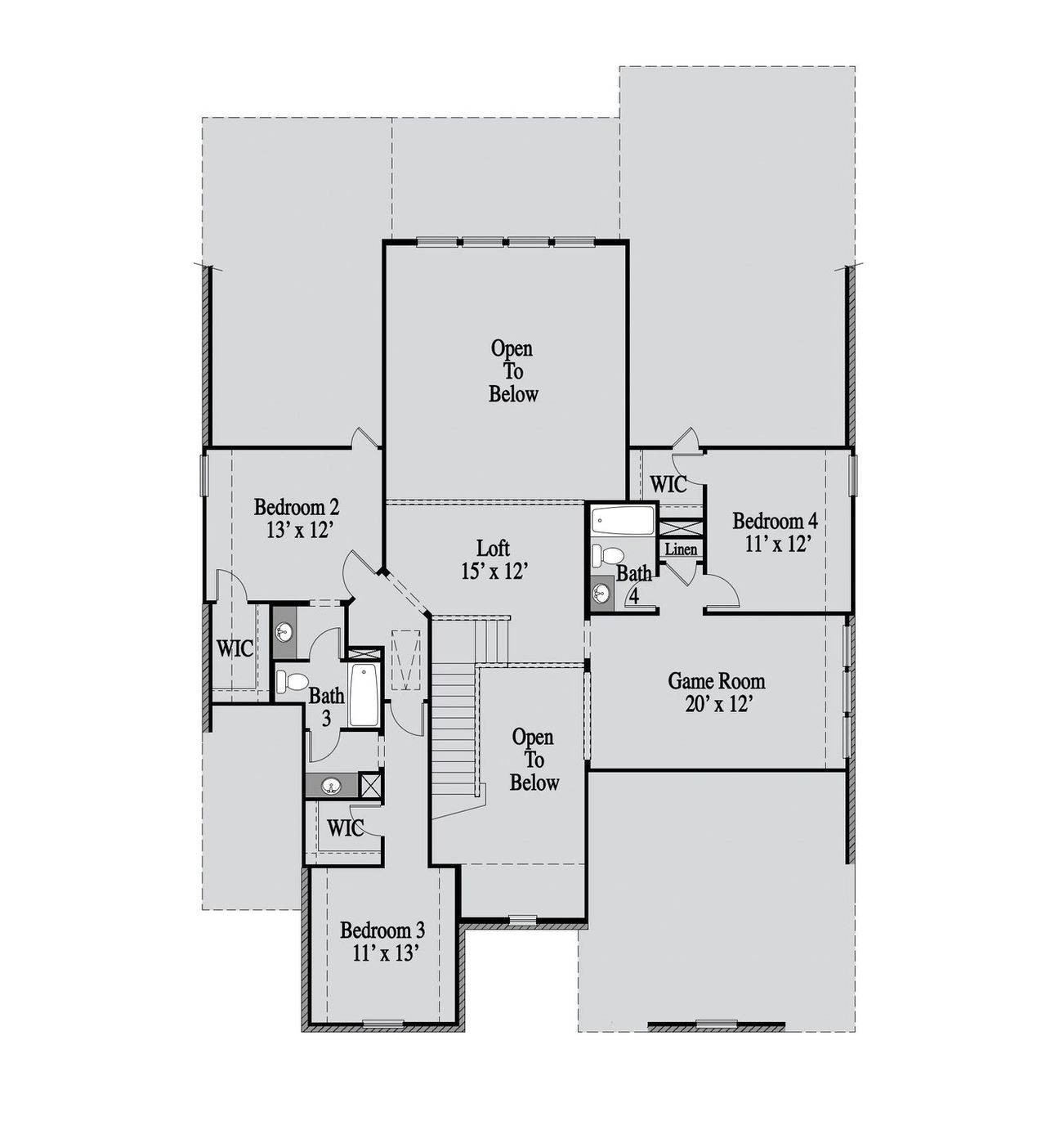 2D floor plan layout of this home in Milrany Ranch, Melissa, TX (Image 2). 2D floor plan layout of this home in Milrany Ranch, Melissa, TX (Image 2).
