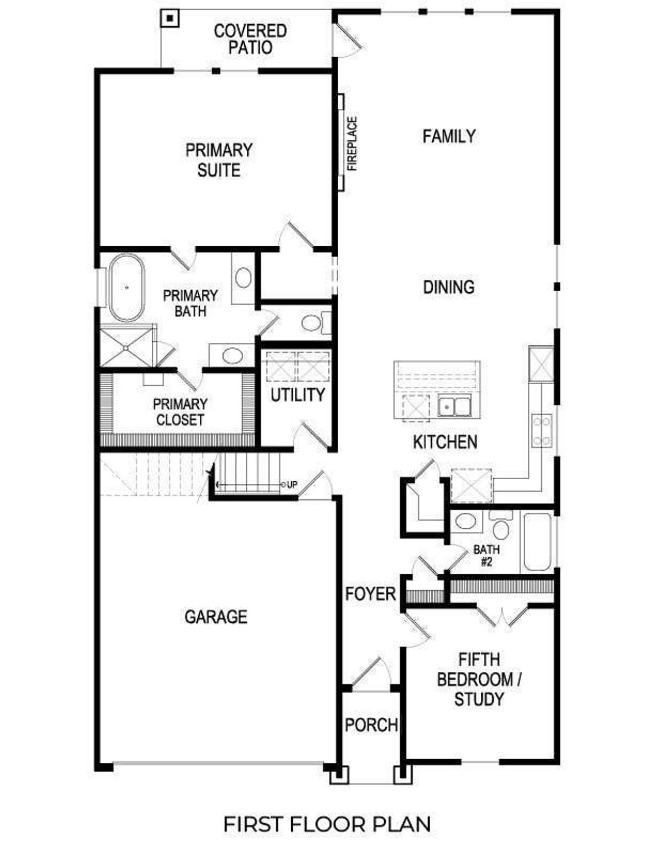 2D floor plan layout of this home in Brookfield, Melissa, TX (Image 2).