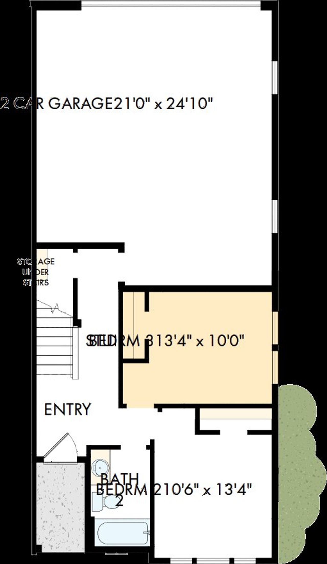 2D floor plan layout of this home in Westwood Reserve, Charlotte, NC (Image 2).