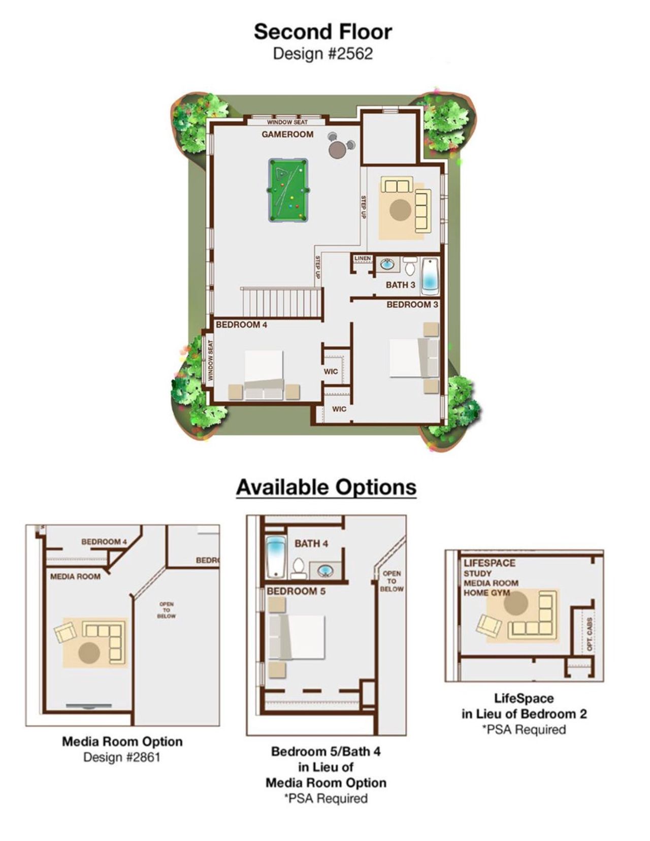 2D floor plan layout of this home in Walton Ridge, Corinth, TX (Image 2). 2D floor plan layout of this home in Walton Ridge, Corinth, TX (Image 2).