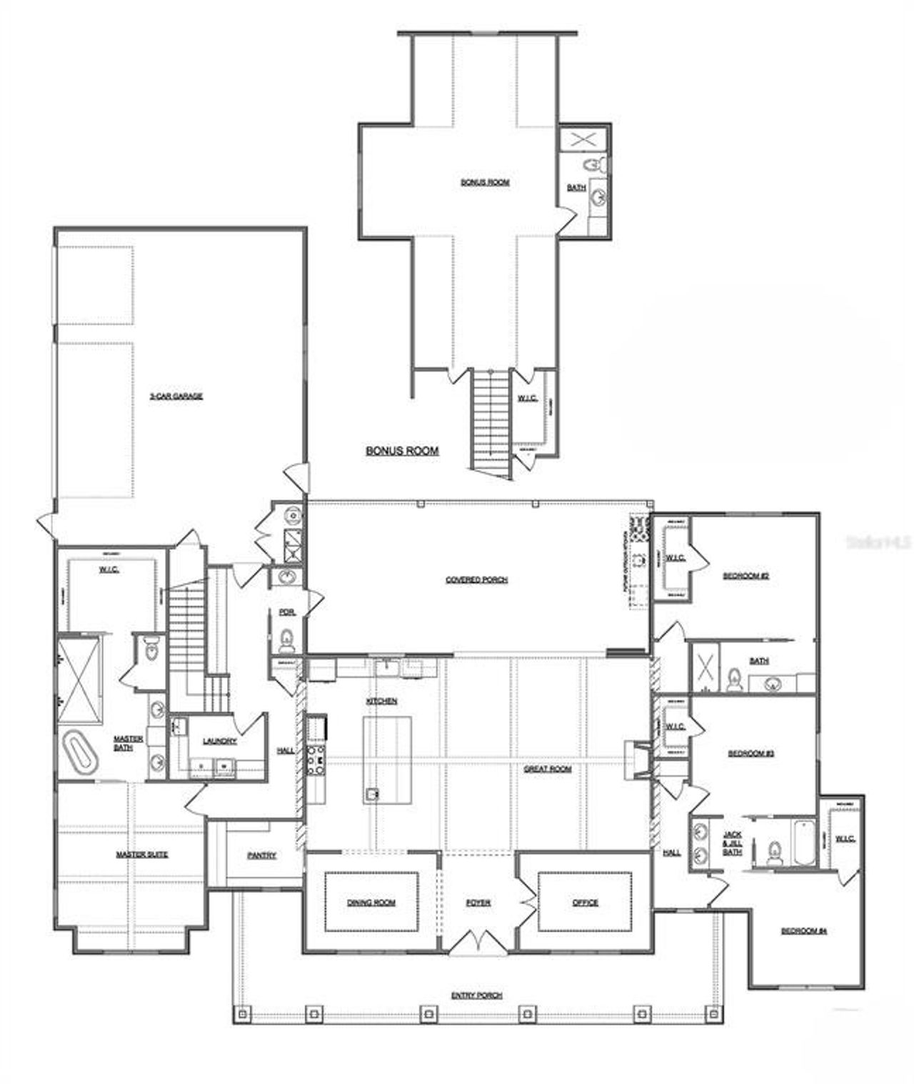 2D floor plan layout of this home in , High Springs, FL (Image 2).