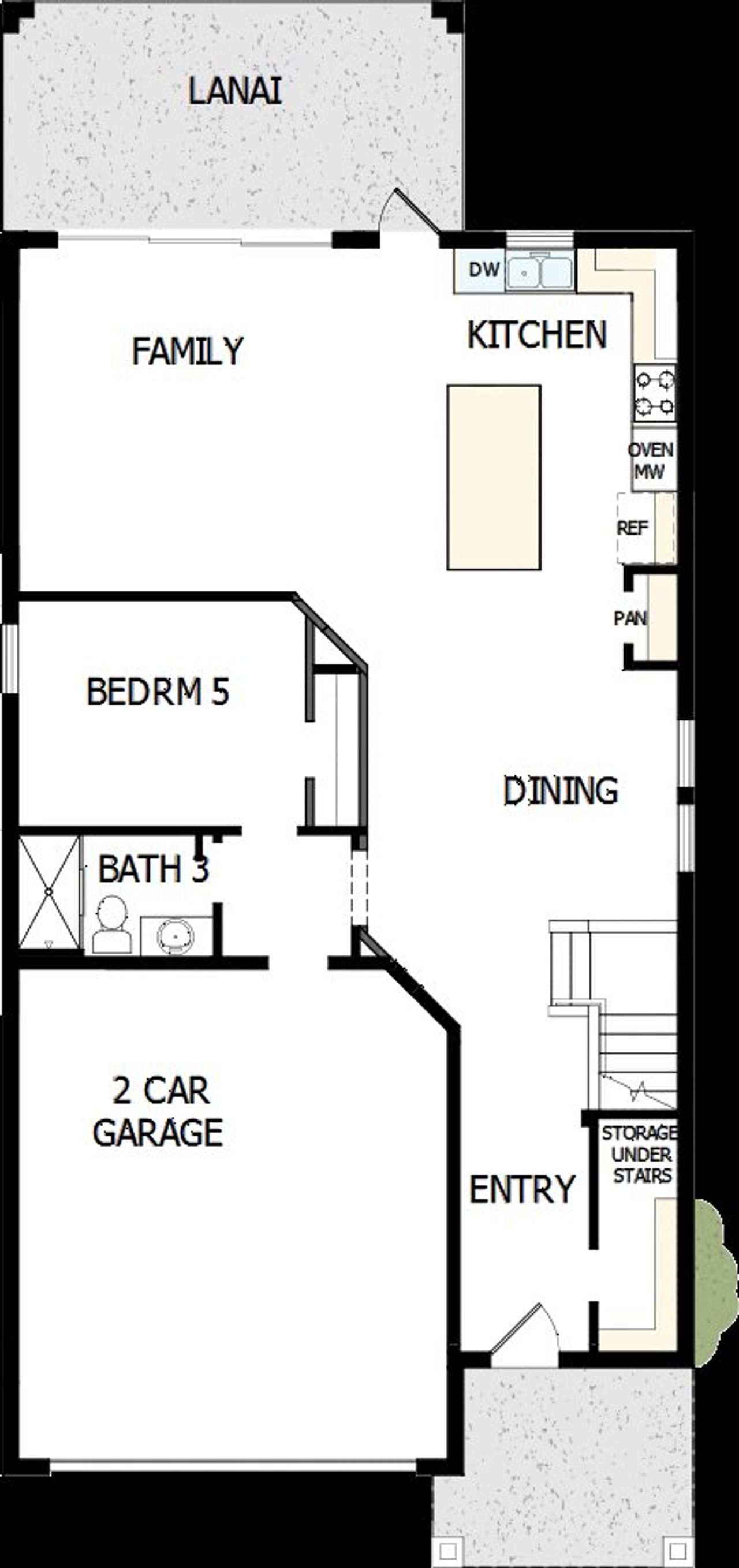 2D floor plan layout of this home in Persimmon Place – Garden Series, Wesley Chapel, FL (Image 2).