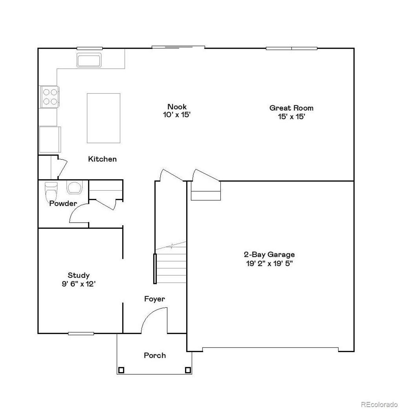 2D floor plan layout of this home in Percheron: The Camden Collection, Colorado Springs, CO (Image 2). 2D floor plan layout of this home in Percheron: The Camden Collection, Colorado Springs, CO (Image 2).