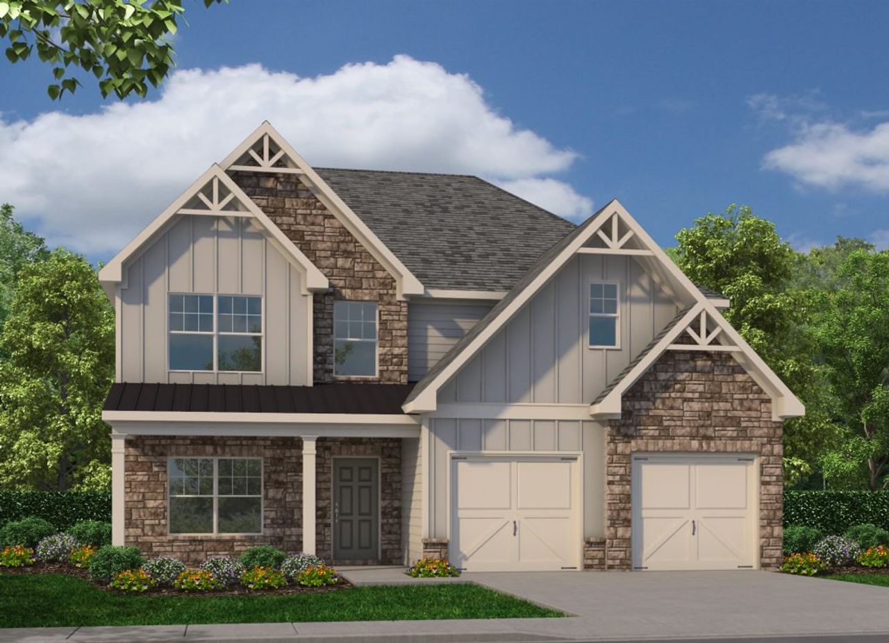 Representative exterior photo of a completed home built from the Callaway by Piedmont Residential in Falls Creek, Flowery Branch, GA (Image 2).