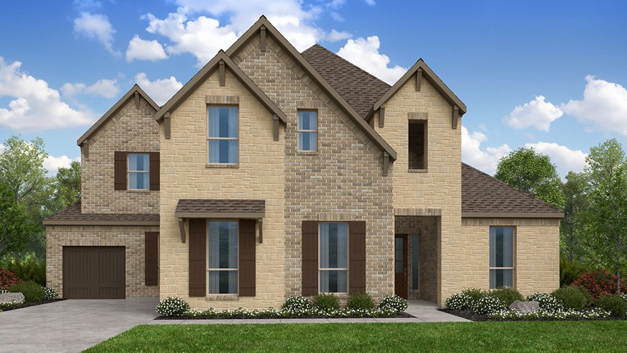 Representative exterior photo of a completed home built from the Concerto by Taylor Morrison in The Ranch at Uptown Celina 70s, Celina, TX (Image 2). Representative exterior photo of a completed home built from the Concerto by Taylor Morrison in The Ranch at Uptown Celina 70s, Celina, TX (Image 2).