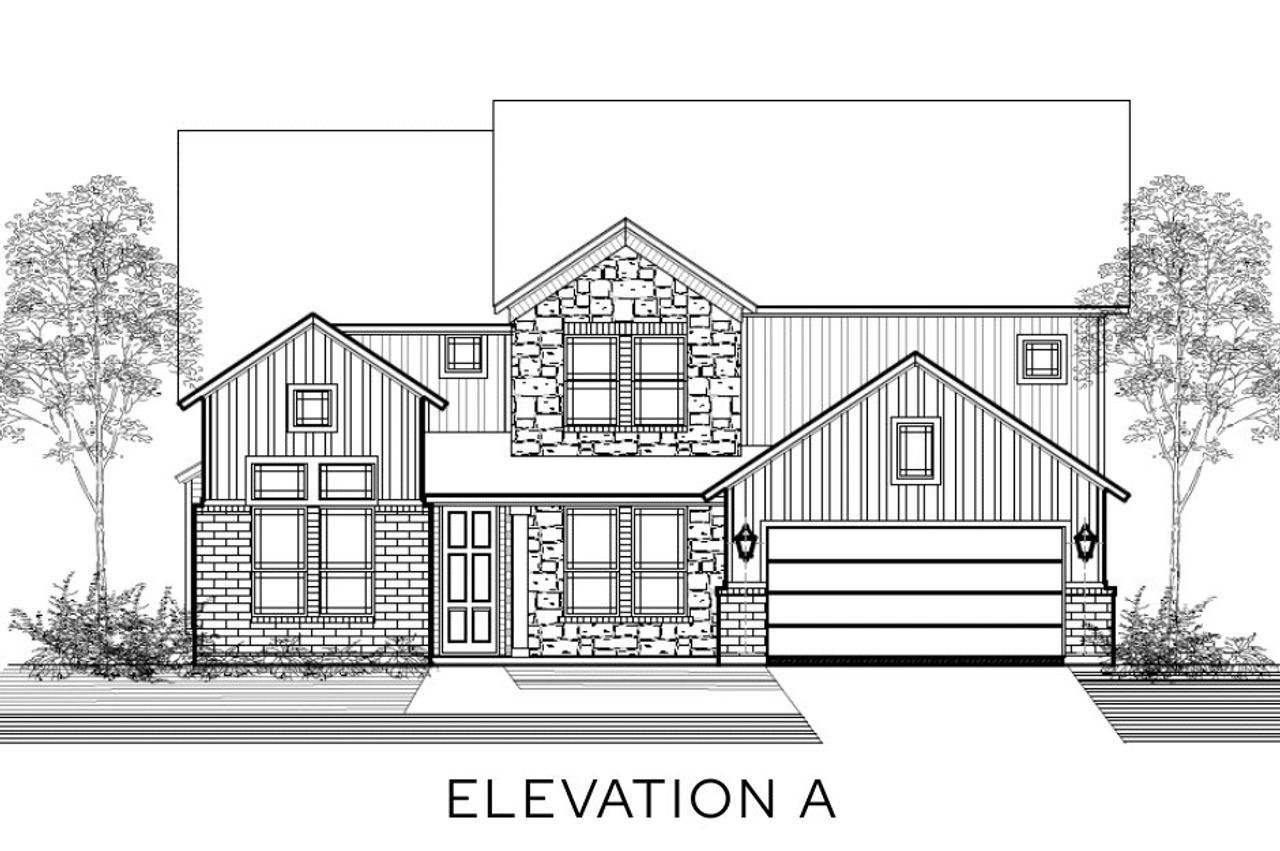 Representative rendering of the exterior for the The Mockingbird by Lillian Custom Homes (Image 2).