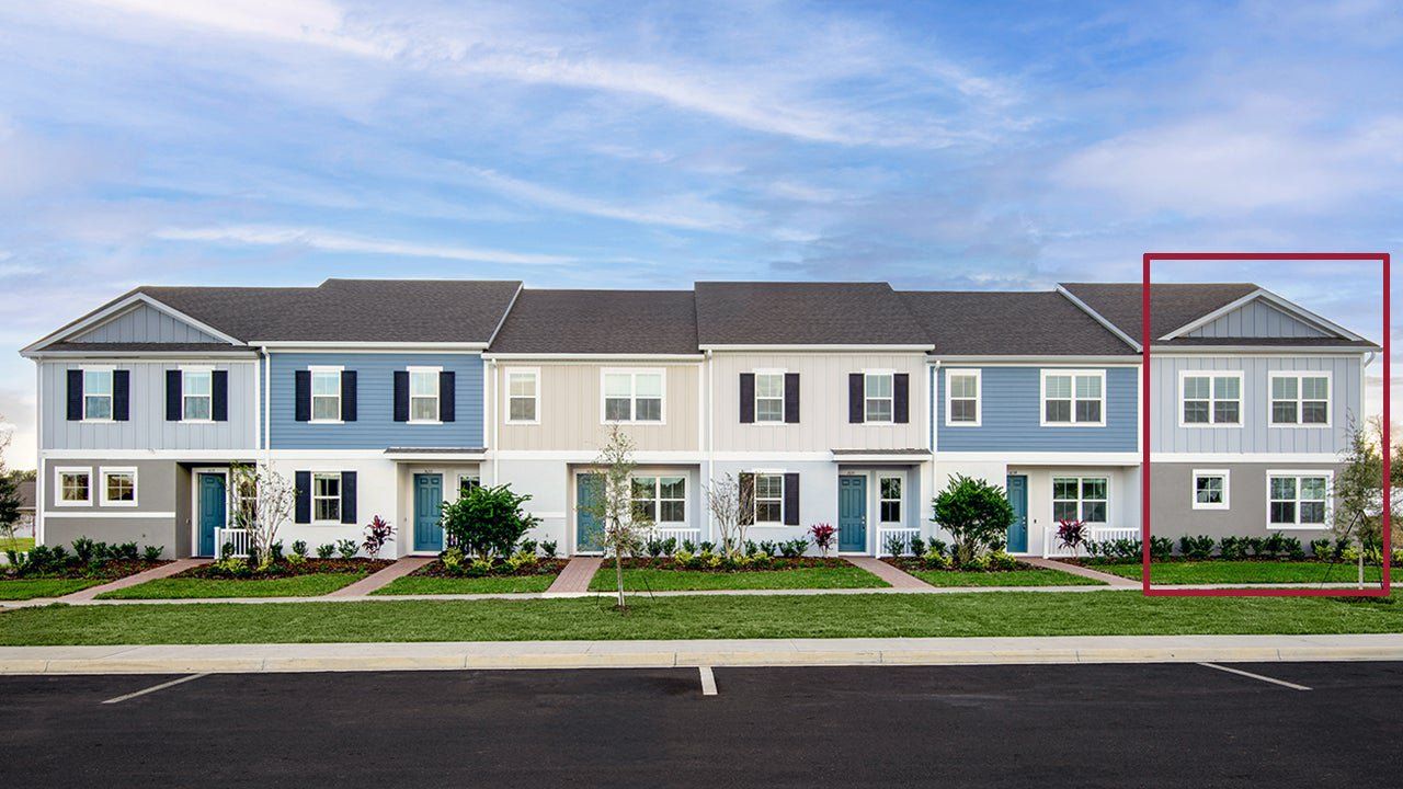 Representative exterior photo of a completed home built from the Monroe by Park Square Residential in The Residences at Emerson Park, Apopka, FL (Image 2). Representative exterior photo of a completed home built from the Monroe by Park Square Residential in The Residences at Emerson Park, Apopka, FL (Image 2).