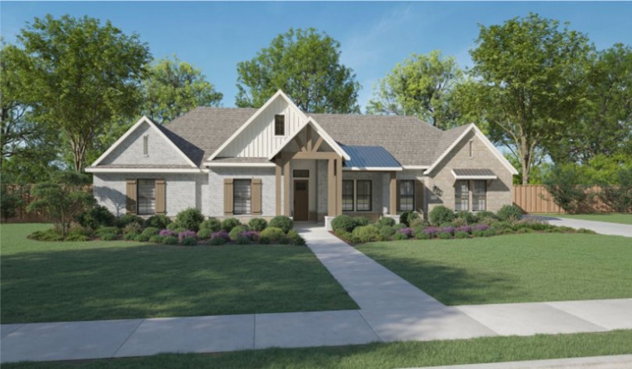 Representative exterior photo of a completed home built from the Wimberly by Centre Living Homes in Ellis Ranch Estates, Waxahachie, TX (Image 2).