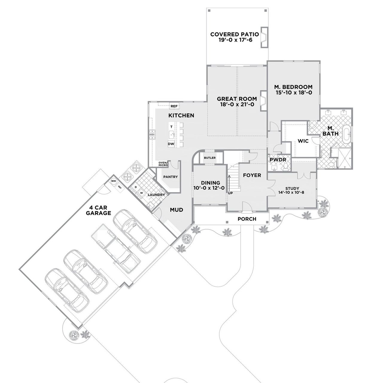 2D floor plan layout for the Liberty by Cope Homes in Hidden Valley II, Princeton, TX (Image 2).