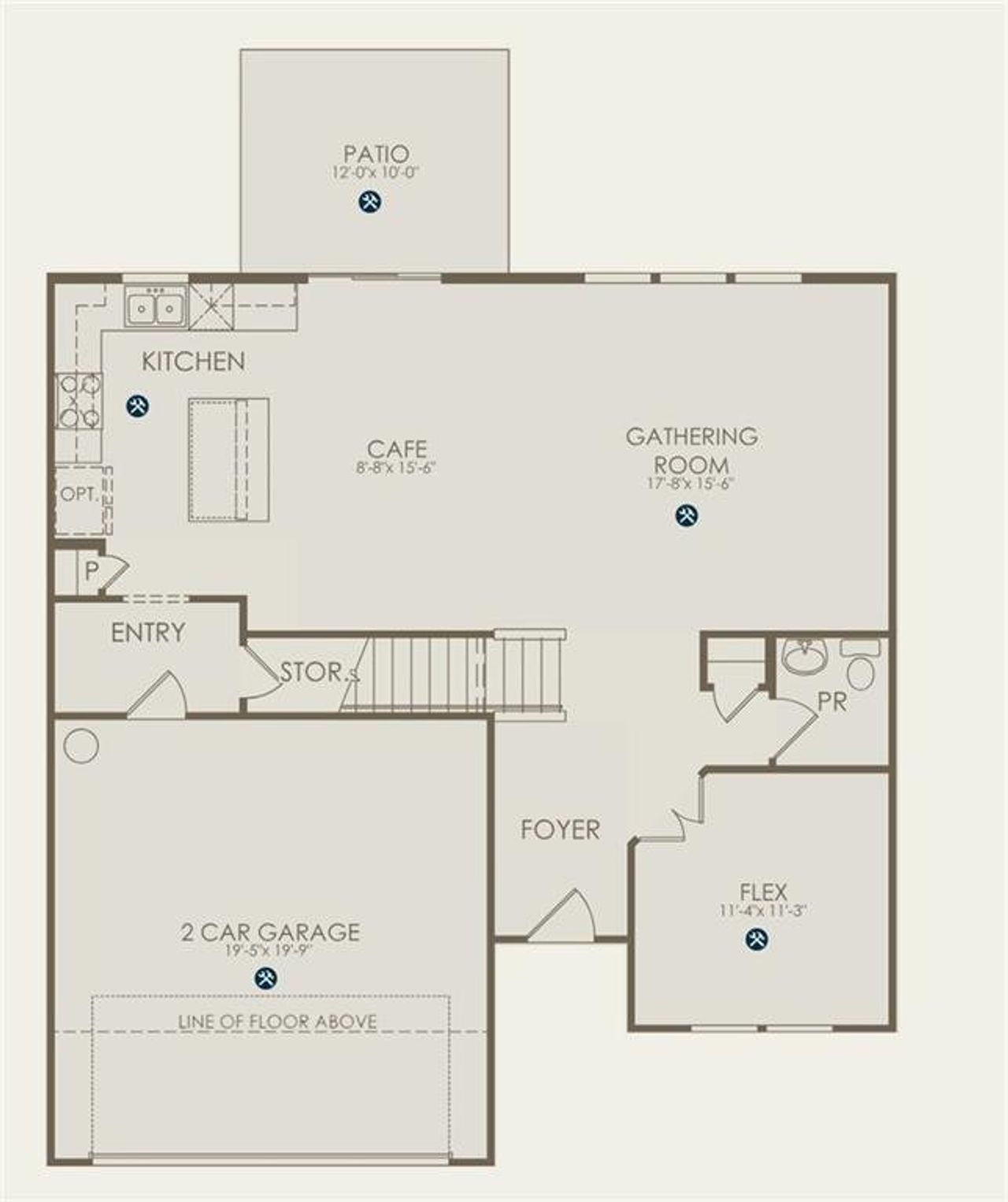 2D floor plan layout of this home in Linden Grove, Powder Springs, GA (Image 2).