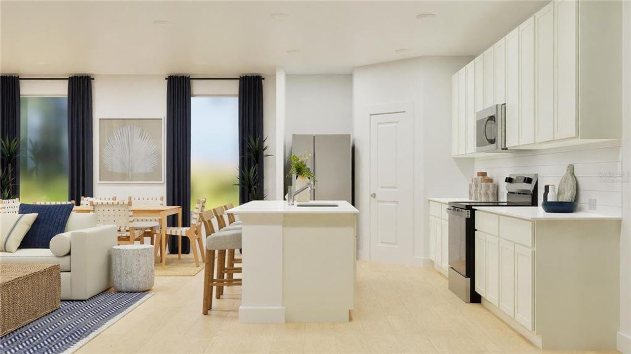 Furnished interior view inside a new home in Waterlin, St. Cloud (Image 2).