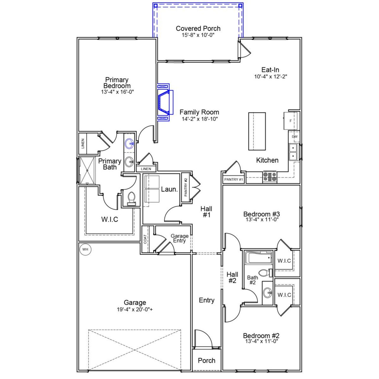 2D floor plan layout of this home in Citadel Point at Southbridge, Sneads Ferry, NC (Image 2). 2D floor plan layout of this home in Citadel Point at Southbridge, Sneads Ferry, NC (Image 2).